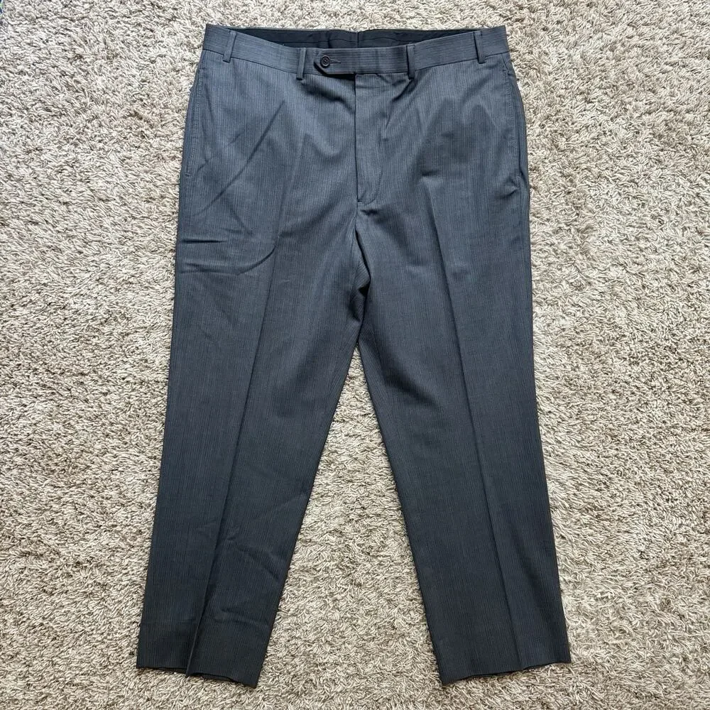Brooks Brothers 346 Grey Pin Striped Wool Suit Men’s Size 44S Pants 36x27
